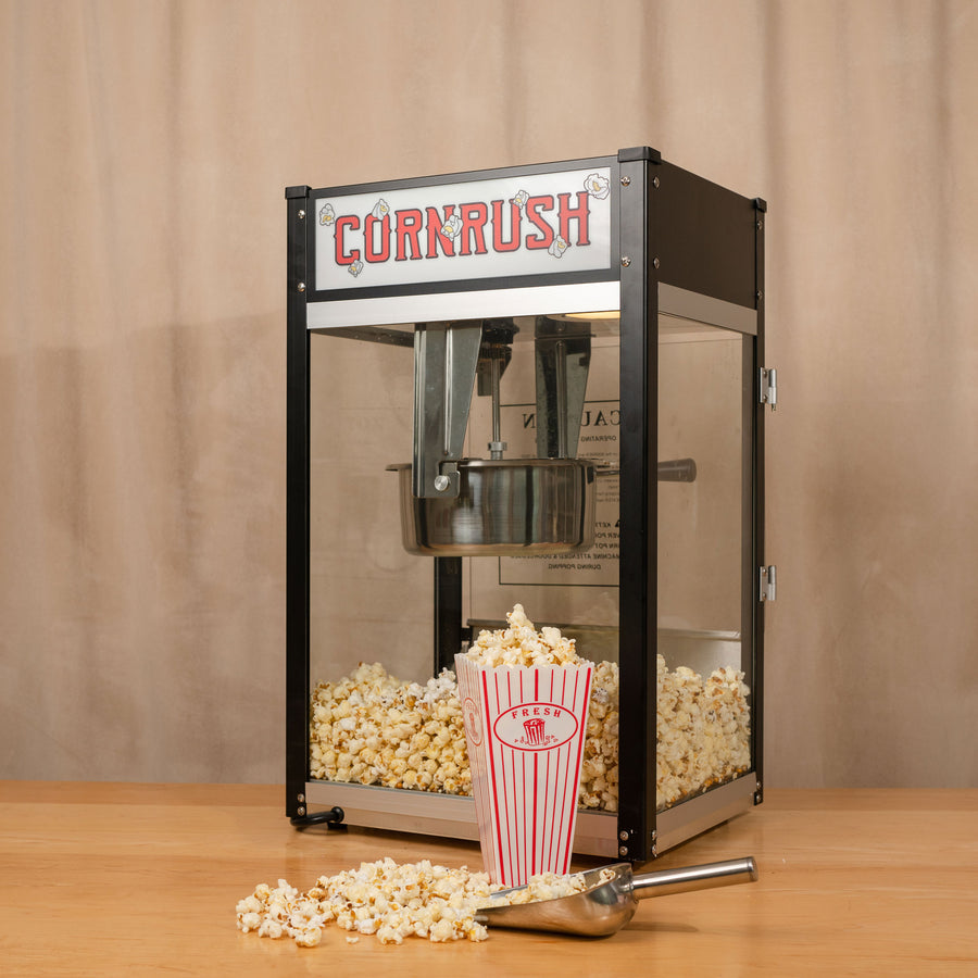 Theater style popcorn machine, 8oz - black