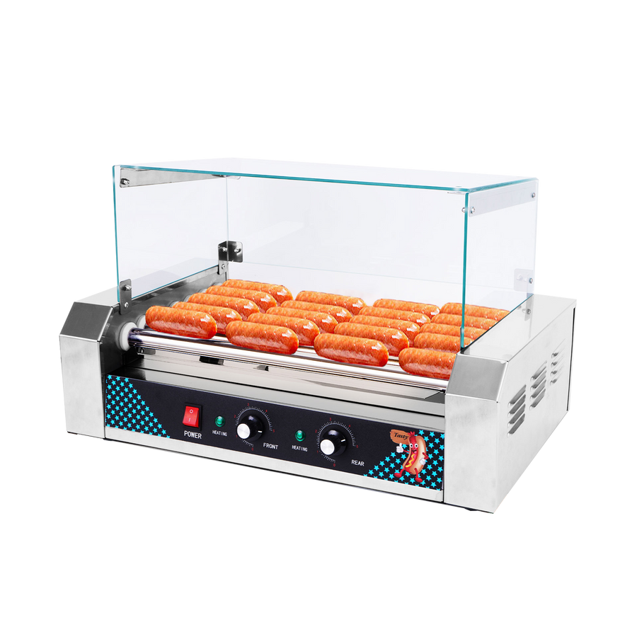 Electric 30 hot dog, 7 roller grill cooker
