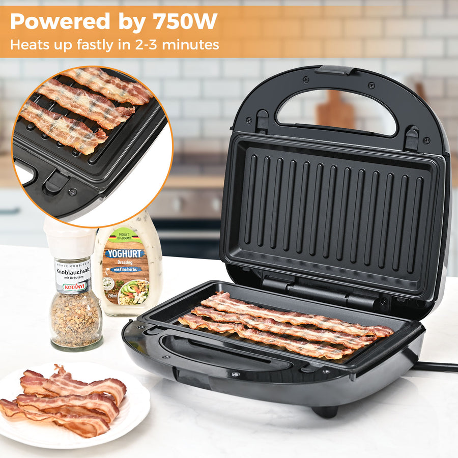 Mini Sandwich Maker 3 in 1 Electric Toaster Waffle Maker Breakfast