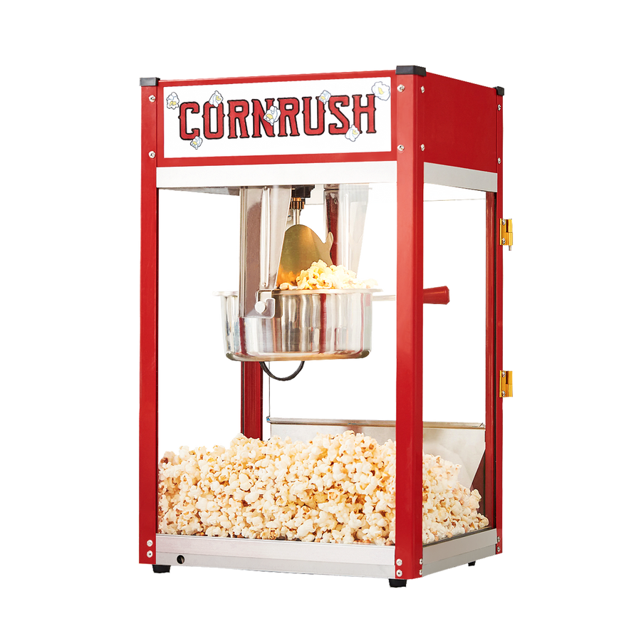 Theater style popcorn machine 8oz red cornrush
