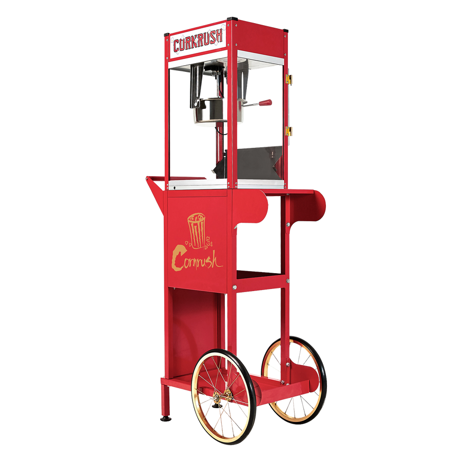 8oz movable vintage popcorn maker with cart_corn rush