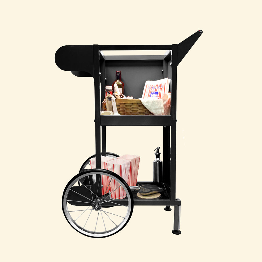 Popcorn machine with cart & storage new style 8oz - black – cornrush
