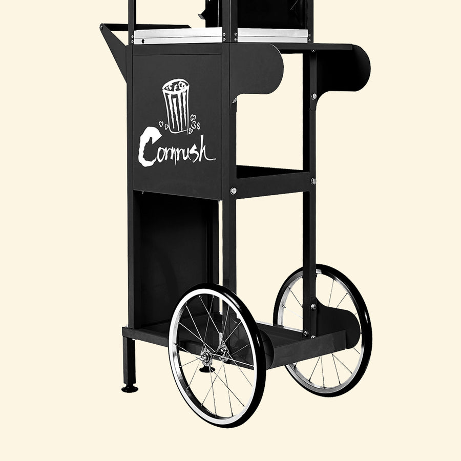 8oz popcorn maker serving and supply cart ONLY - black